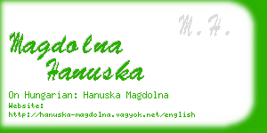 magdolna hanuska business card